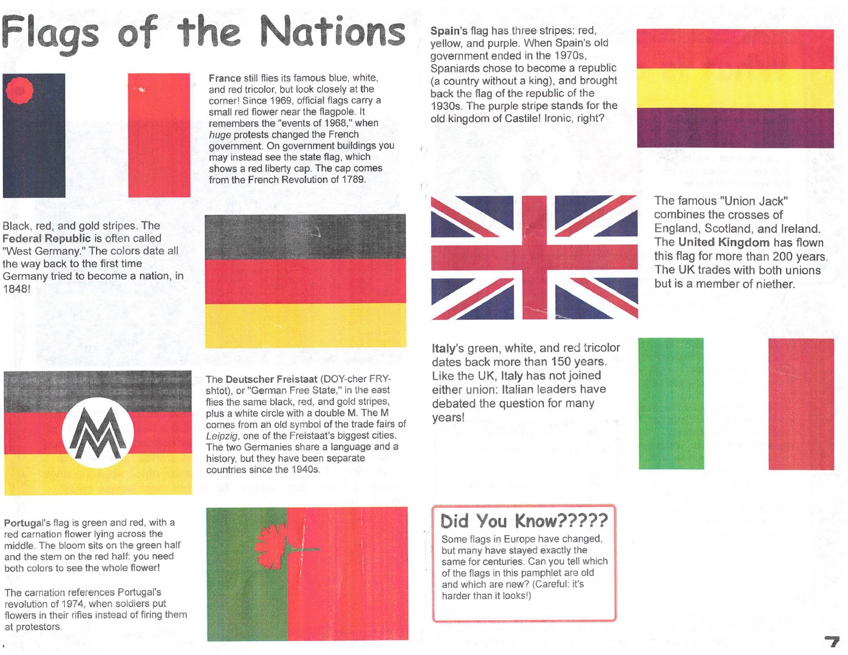 Page 4 of “Our World Today: Flags and Nations of Modern Europe”